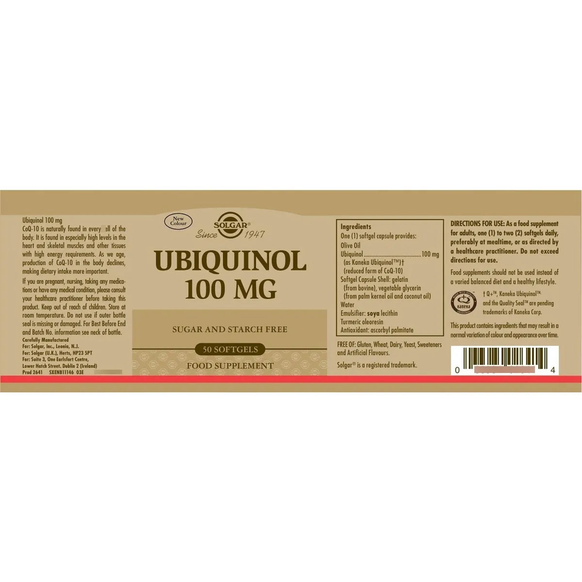 Ubiquinol 100 Mg 50 Capsulas Blandas Antioxidante Avanzado Coenzima Q10