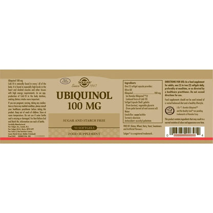 Ubiquinol 100 Mg 50 Capsulas Blandas Antioxidante Avanzado Coenzima Q10