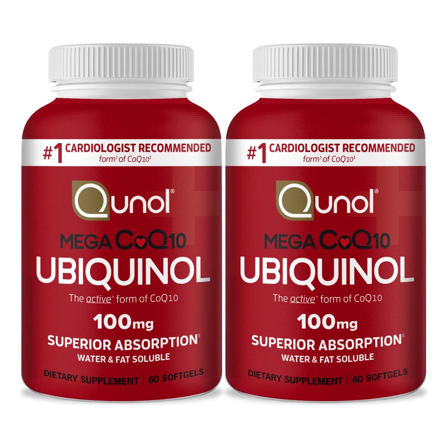 Mega Ubiquinol CoQ10 100 Mg 60 Cápsulas Soluble En Agua Y Grasa Antioxidante Cardíaco