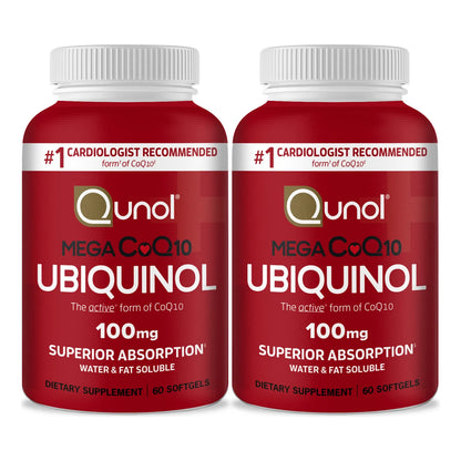 Mega Ubiquinol CoQ10 100 Mg 60 Cápsulas Soluble En Agua Y Grasa Antioxidante Cardíaco