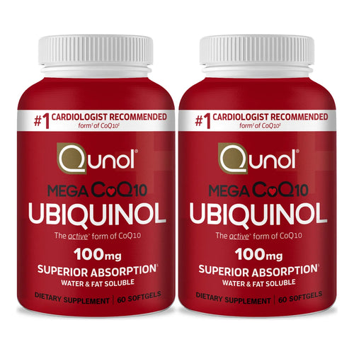 Mega Ubiquinol CoQ10 100 Mg 60 Cápsulas Soluble En Agua Y Grasa Antioxidante Cardíaco