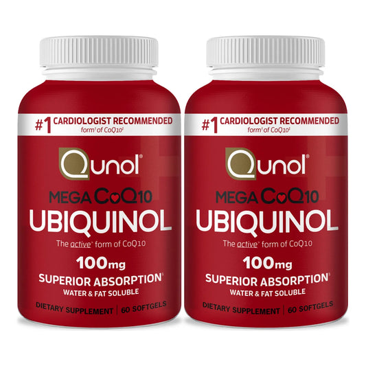 Mega Ubiquinol CoQ10 100 Mg 60 Cápsulas Soluble En Agua Y Grasa Antioxidante Cardíaco