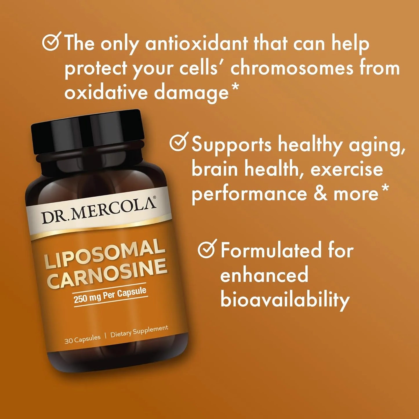 Carnisina Liposomal Dr Mercola 250 Mg 30 Capsulas Antioxidante Antiaging