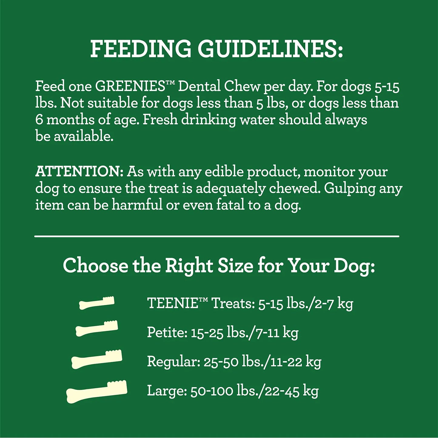 Golosinas Dentales Naturales GREENIES Aging Care Para Perros 27 Onzas
