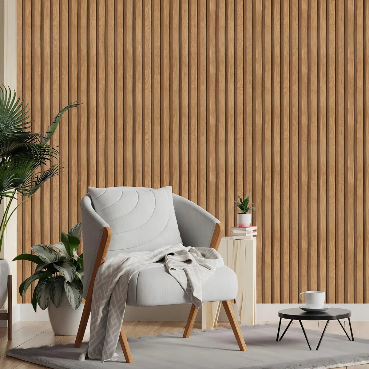 Papel Tapiz Vinilo Madera Rejilla 43x304 Cm Autoadhesivo Renueva Facil