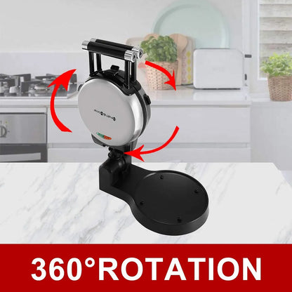 Health And Home 3 En 1 Gofre Tortilla Waflera De Huevo Platos Antiadherentes Giratoria 360