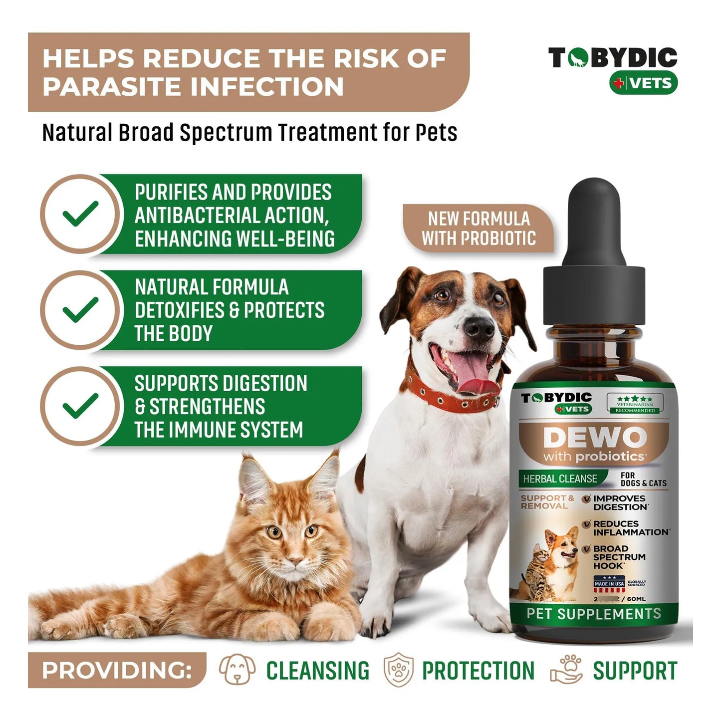 Defensa Intestinal Herbaria Con Probióticos Para Mascotas Importado De Ee Uu
