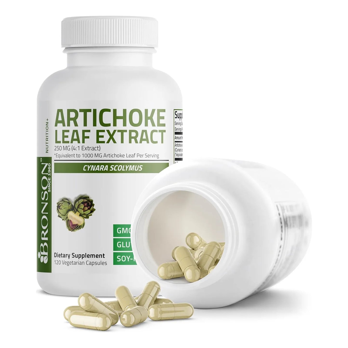 Extracto De Hoja De Alcachofa Extra Fuerte Bronson 120 Cápsulas Digestión Y Hígado Saludable