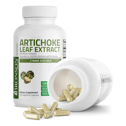 Extracto De Hoja De Alcachofa Extra Fuerte Bronson 120 Cápsulas Digestión Y Hígado Saludable