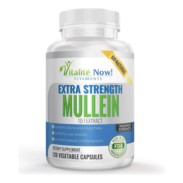 Capsulas Mullein Extracto Potente 10 1 Salud Respiratoria 120 Unidades
