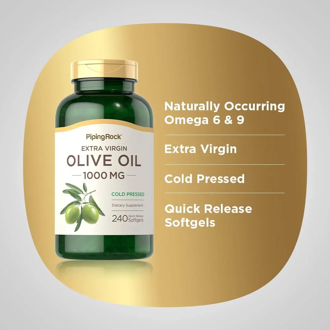 Capsulas Aceite Oliva Extra Virgen 1000 Mg 240 Unidades Prensado Frio Sin Gluten