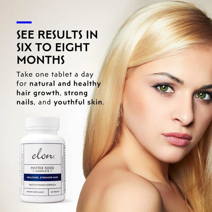 Multivitaminico Elon Matrix 5000 Para Cabello Piel Y Uñas Con Biotina Y Vitaminas