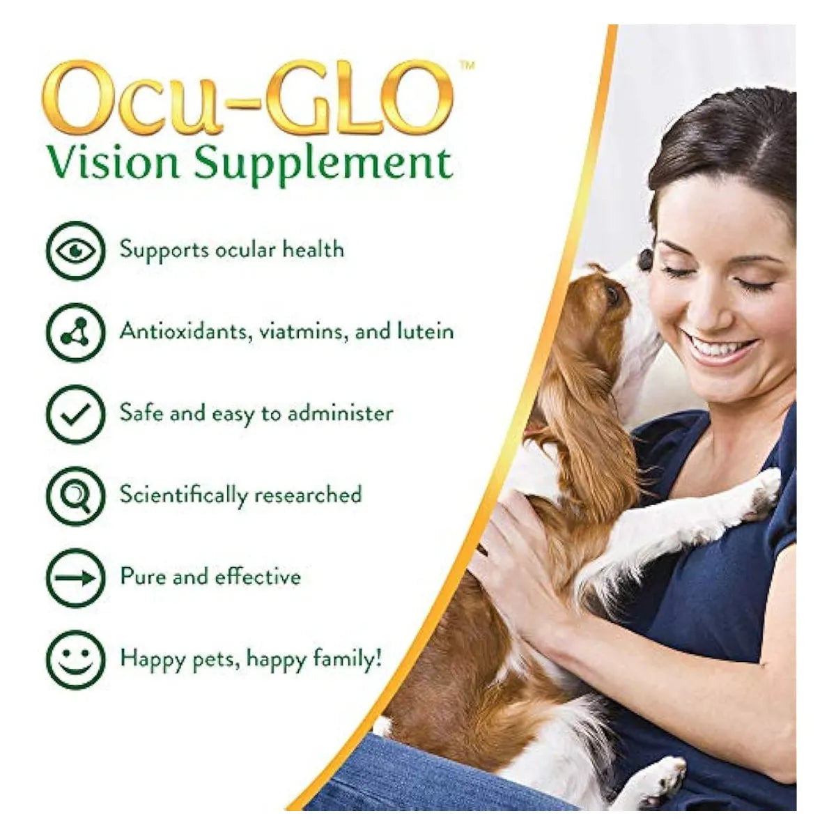 Ocu GLO Suplemento PB Vision Para Perros Y Gatos Con Luteina Y Omega 3