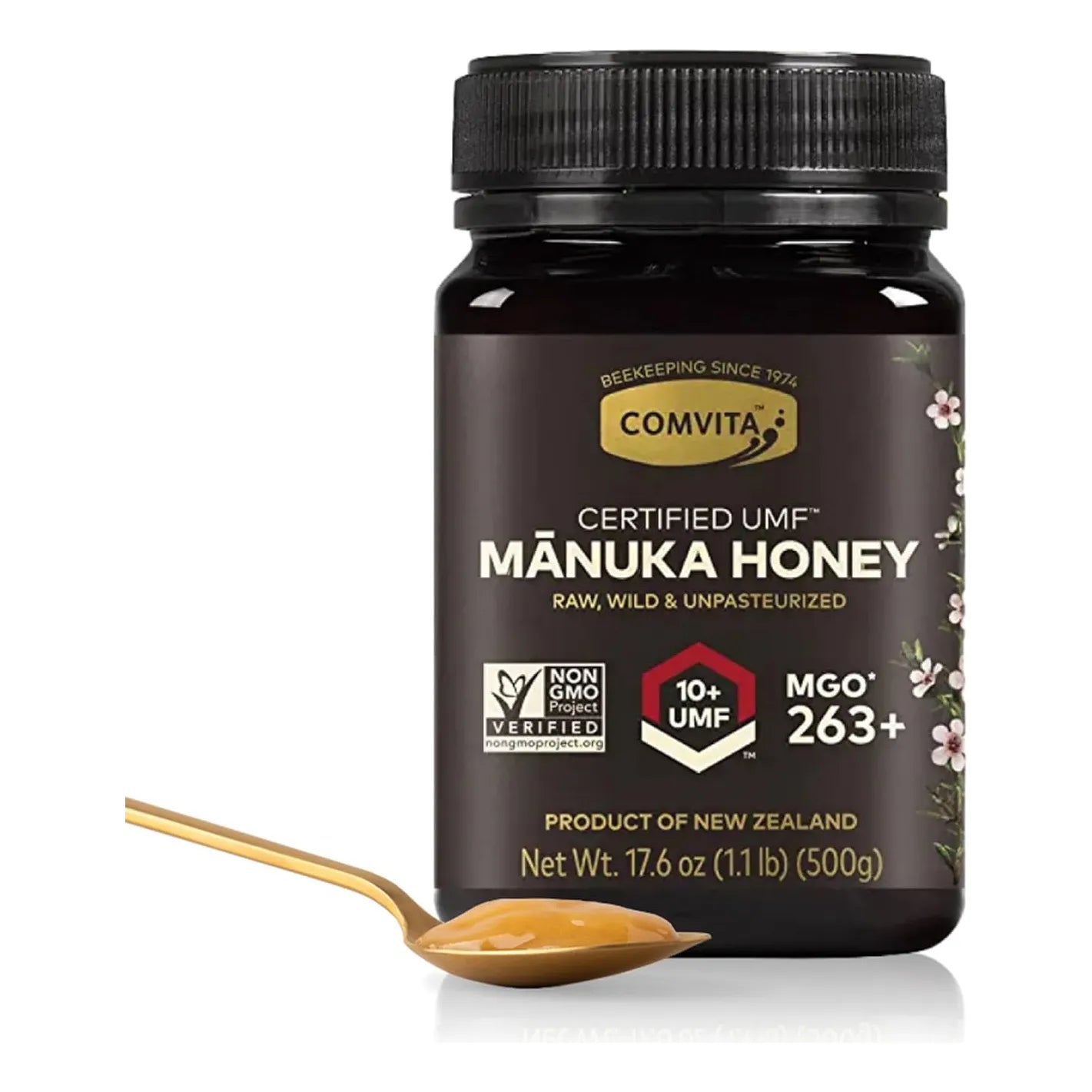 Miel Manuka UMF 10 Premium Comvita 373ml Potente Antibacteriano Natural
