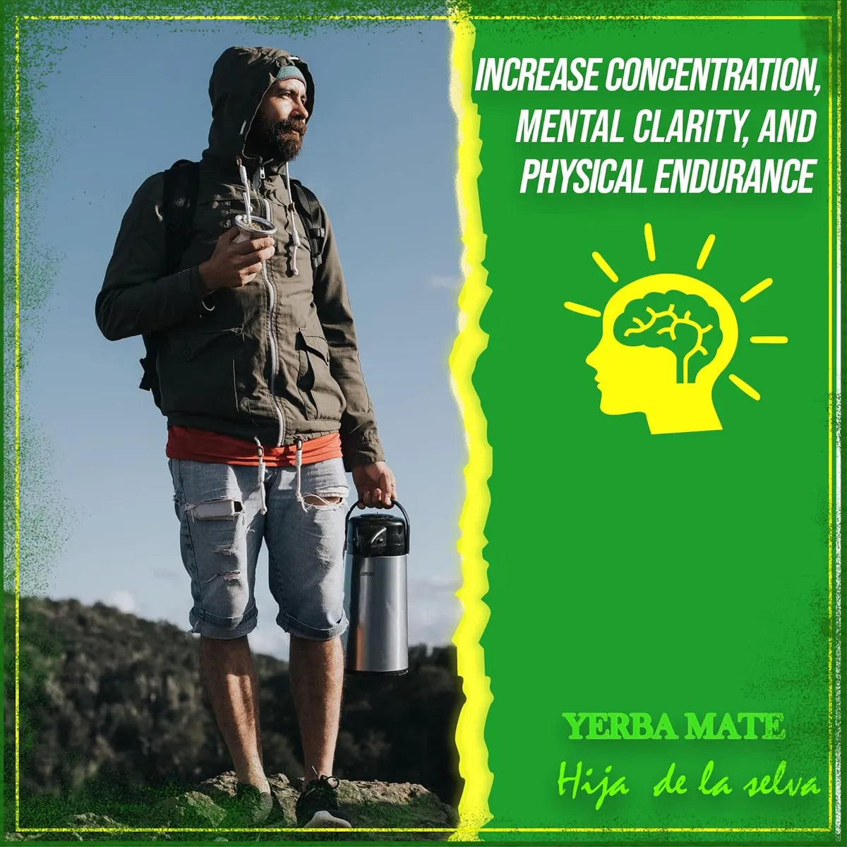 Yerba Mate Organica Herbamato Premium 500 Gr Energia Natural Y Antioxidantes