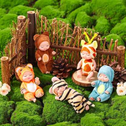 Set 10 Muñecas Reborn 10 Cm Ropa Animal Regalo Ideal Niños