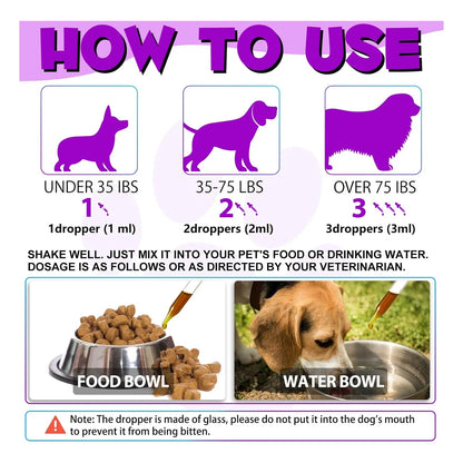 Multivitaminico Liquido 15 En 1 Para Perros Piel Corazon Y Articulaciones
