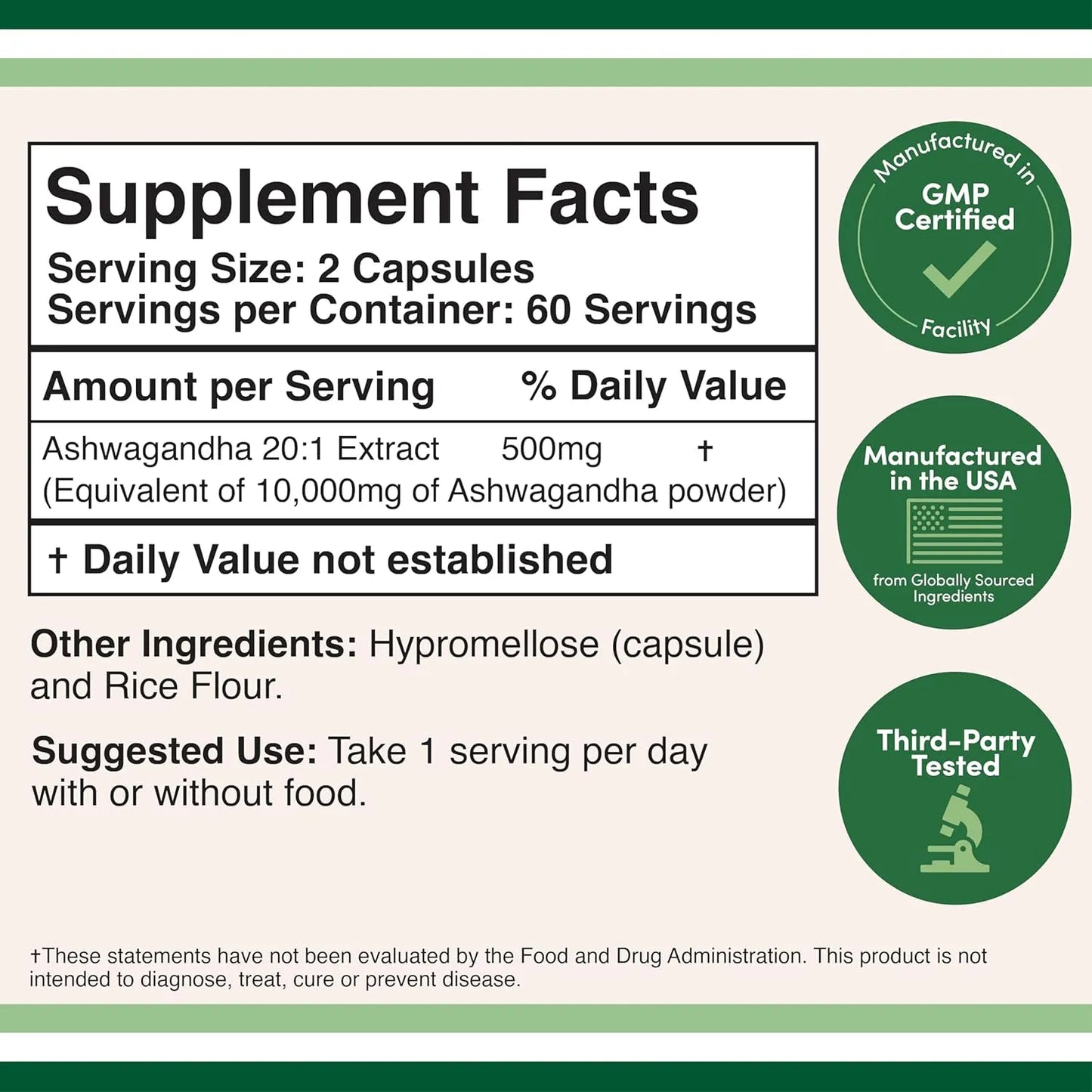 Cápsulas De Ashwagandha 500mg Double Wood Adaptógeno Antiestrés - Imagen 4