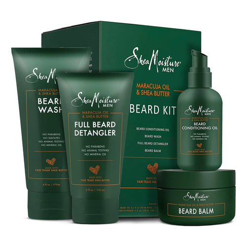 Kit Completo Para Barba Shea Moisture Lavado Balsamo Aceite Y Acondicionador