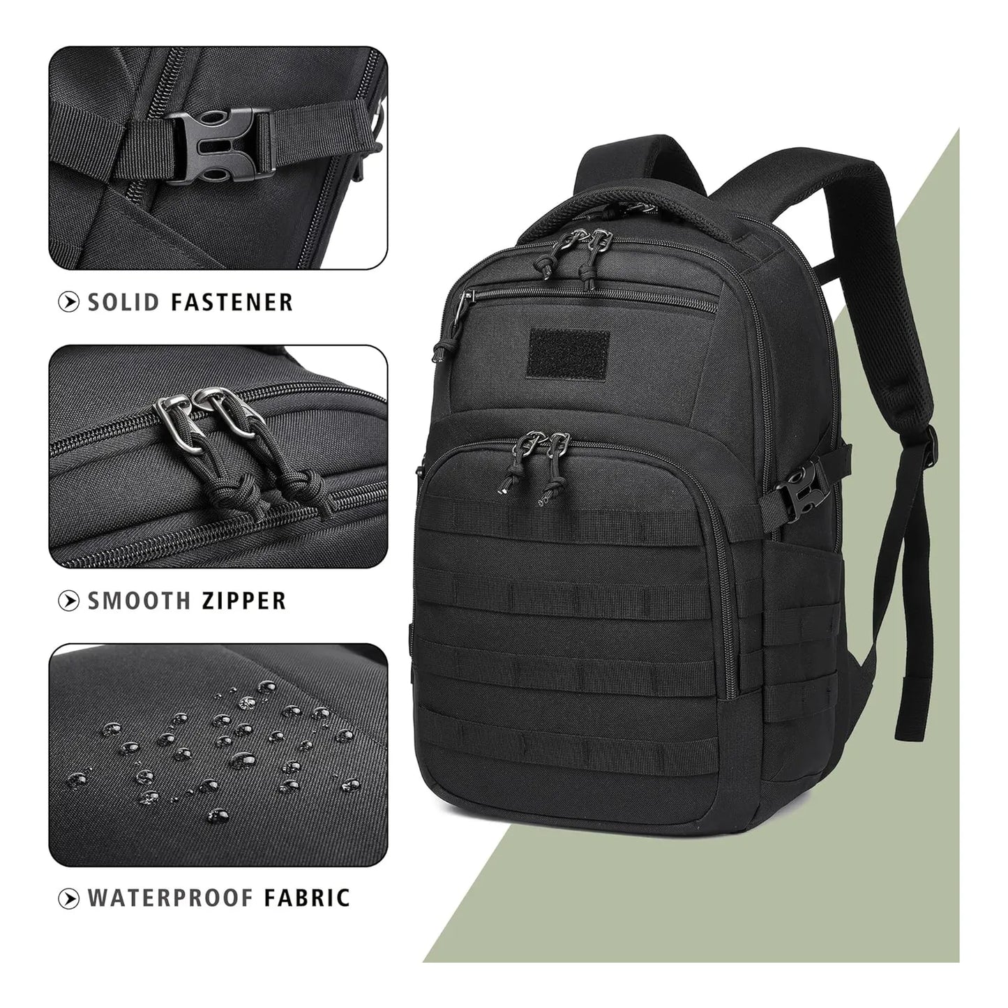 Wotony Mochila Tactica Militar Hombre Resistente 25L Sistema Molle