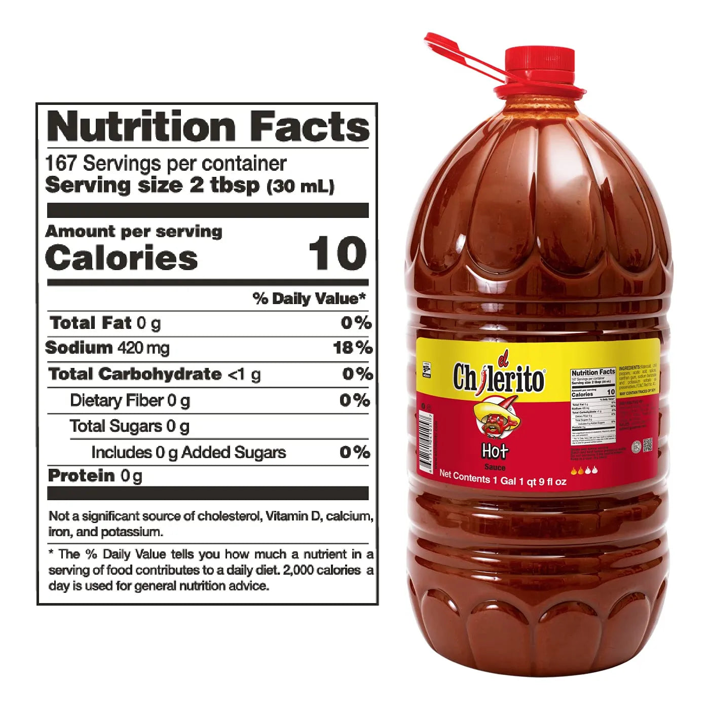 Salsa Picante El Chilerito 5L Ideal Para Aperitivos Bebidas Y Comidas