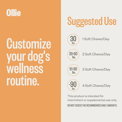 Suplemento Piel Pelaje Perro Alivia Irritacion Promueve Brillo Ollie 60 Unidades