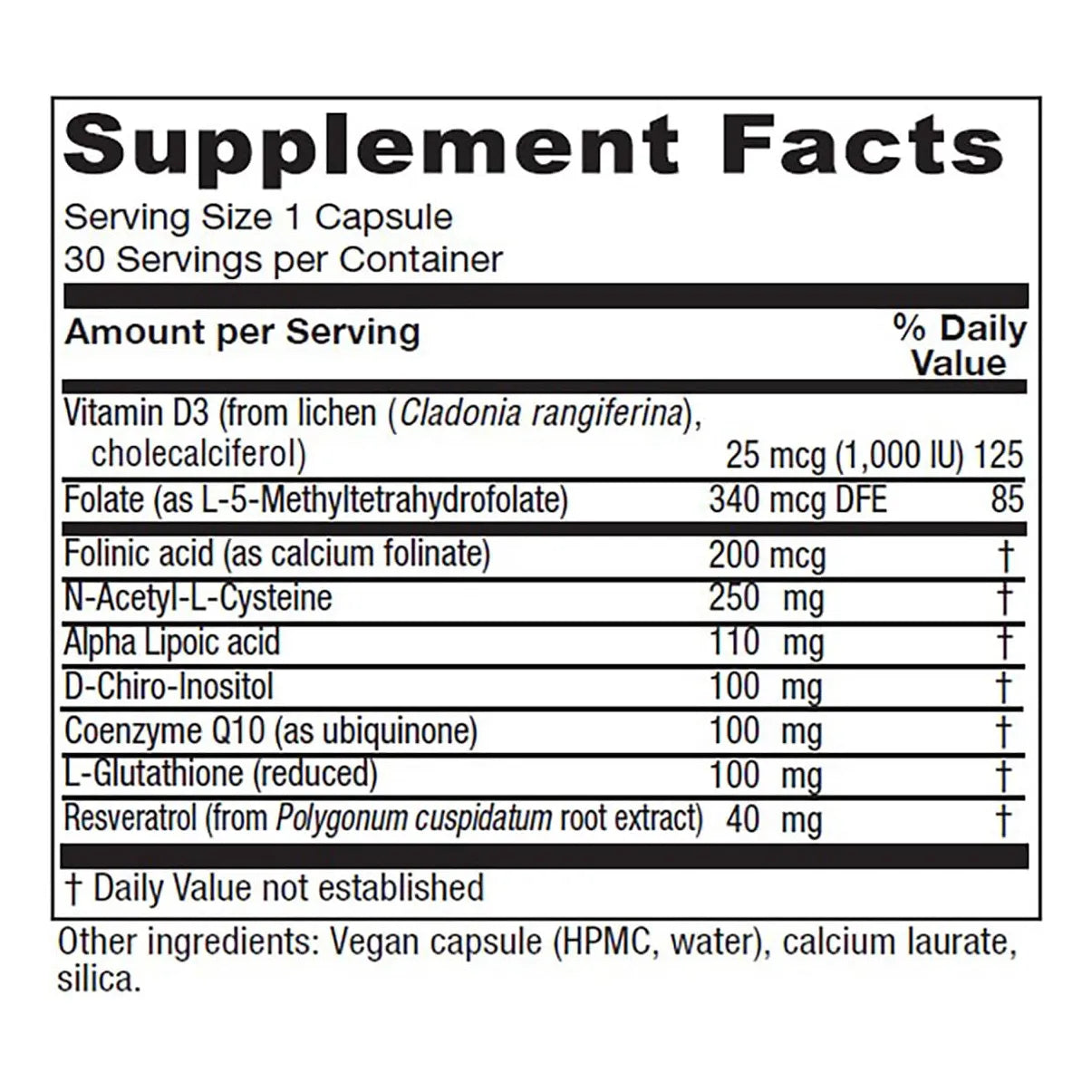 Ovum AM Soporte De Huevo Con Vitamina D3 Acido Alfa Lipoico CoQ10 30 Capsulas Veganas