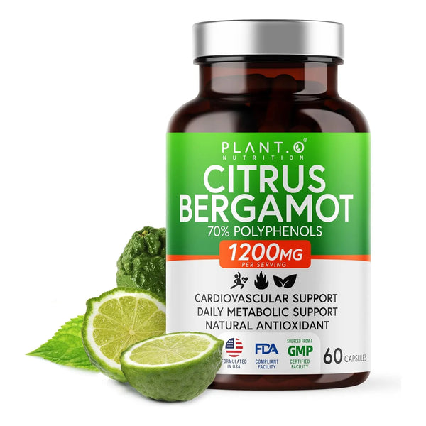 Extracto Puro De Bergamota Cítrica 1200 Mg Para Salud Cardiovascular E Inmunidad