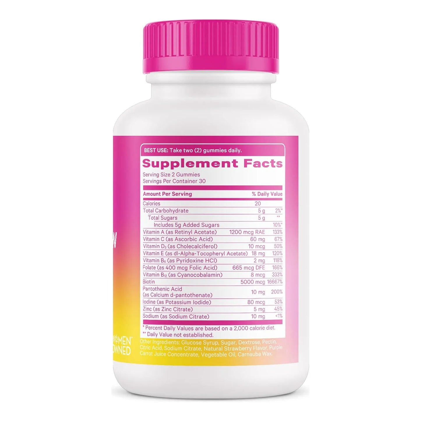 Gomitas Para Piel Uñas Con Biotina Folato Zinc Sabor Bayas Fortalece Cabello 60 Unidades
