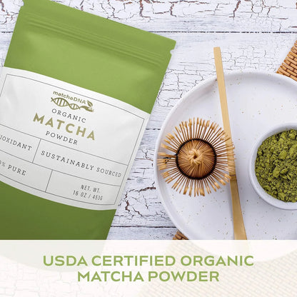 MatchaDNA Organico Culinario Matcha Te Verde Polvo 16 Oz Energia Natural Y Versatilidad En Cocina
