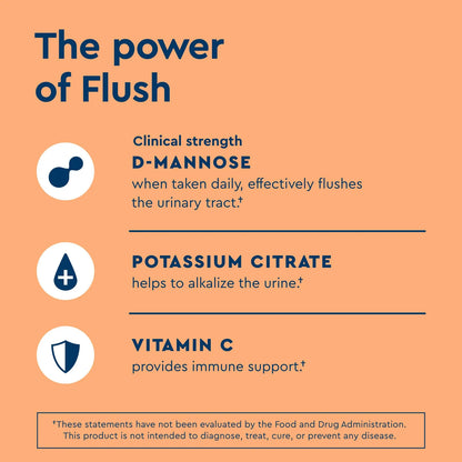 Flush Tracto Urinario Con D Manosa Vitamina C B6 Potasio Sabor Limonada Rosa 10 Sobres