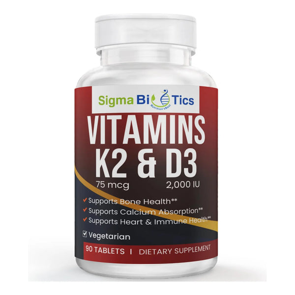 Vitamina D3 Masticable Con K2 Para Huesos Fuertes Y Corazón Sano 90 Tabletas