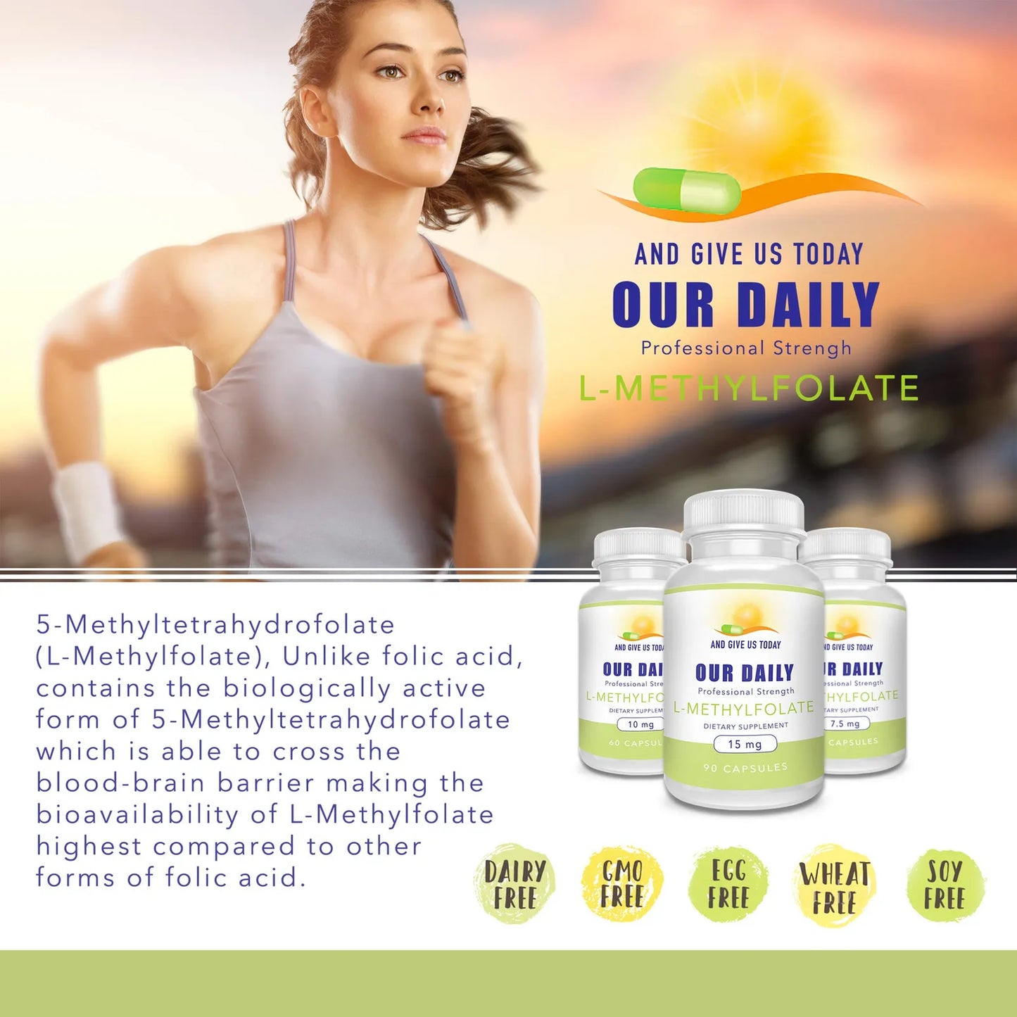 L-Metilfolato 7.5 Mg 7500 Mcg Cápsulas Vegetarianas 90 Unidades 3 Meses