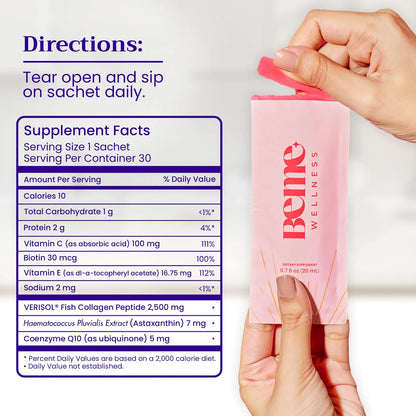Colágeno Líquido Marino 2500 Mg Piel Cabello Uñas Biotina Coq10 Vitaminas