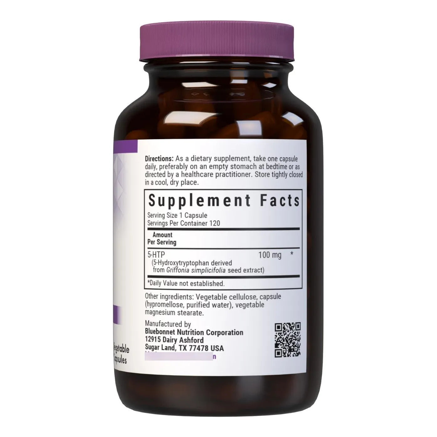 5-HTP Hidroxitriptofán 100 Mg Soporte Neurotransmisores Estado Ánimo Vegano