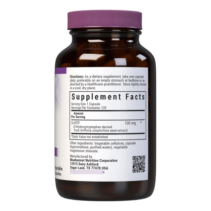 5-HTP Hidroxitriptofán 100 Mg Soporte Neurotransmisores Estado Ánimo Vegano