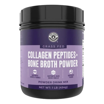 Polvo De Caldo De Huesos Con Colágeno Hidrolizado 454g Salud Articular Y Piel Radiante