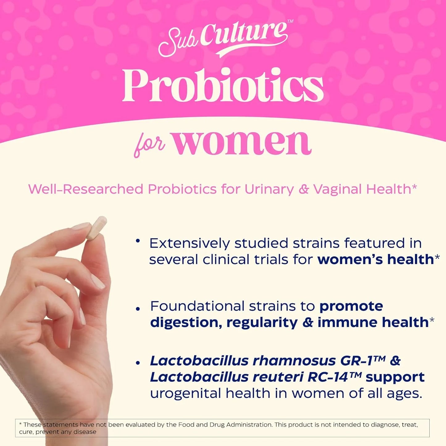 Probióticos Para Salud Vaginal Y Urinaria Femenina 50 Mil Millones UFC Enzymedica SubCulture