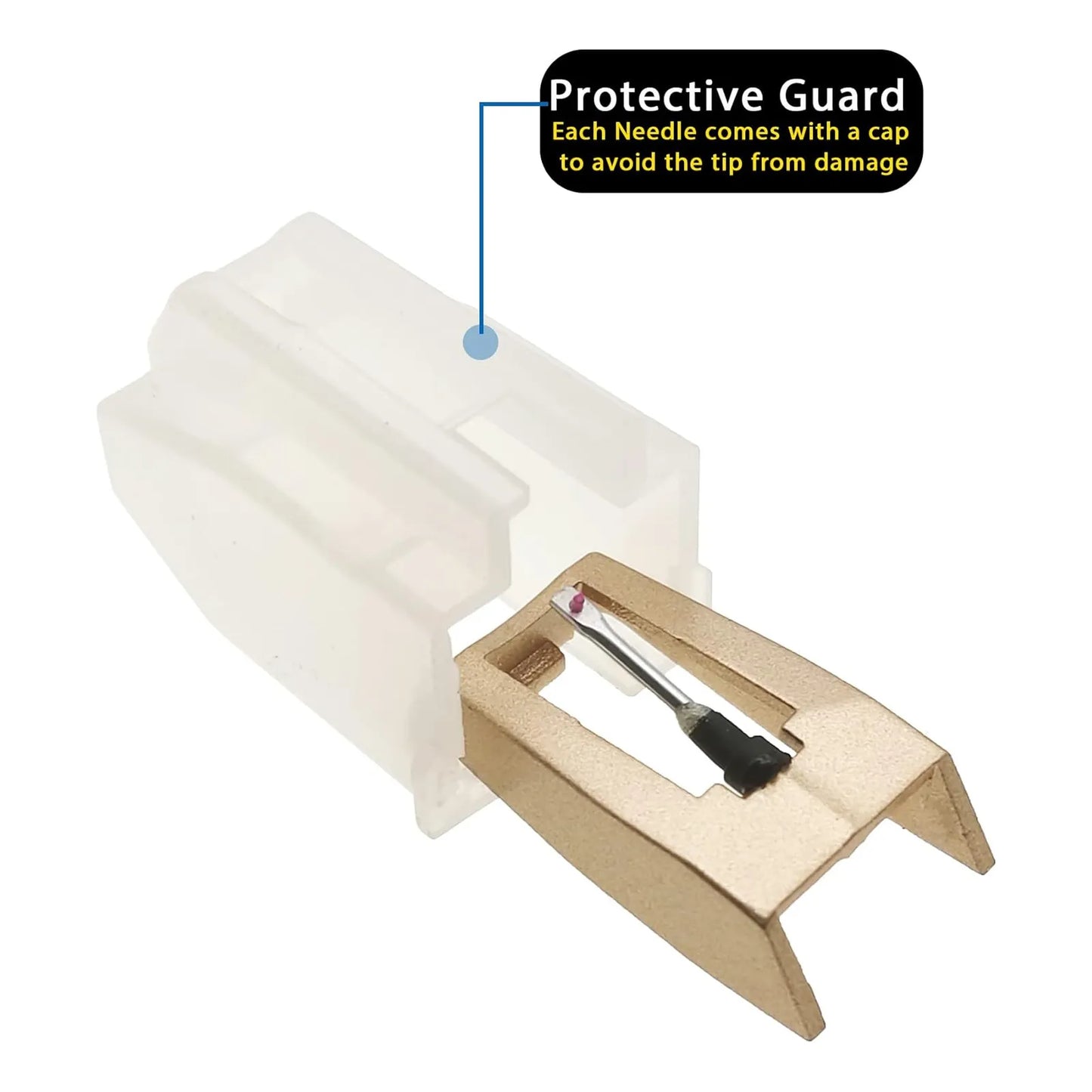 Agujas Doradas Para Tocadiscos Universal Sonido Estereo Premium Pack De 4
