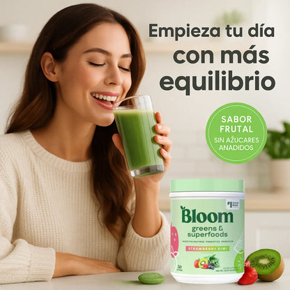 Polvo De Greens Y Superfoods Bloom Bienestar Diario 50 Porciones Sin Sabor - Imagen 3