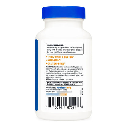 Vanadio Cromo 2mg 180 Cápsulas Naturales Sin Gluten