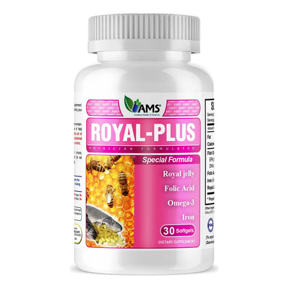 Royal Plus Vitaminas Prenatales Con Jalea Real Hierro Y Omega 3 30 Capsulas