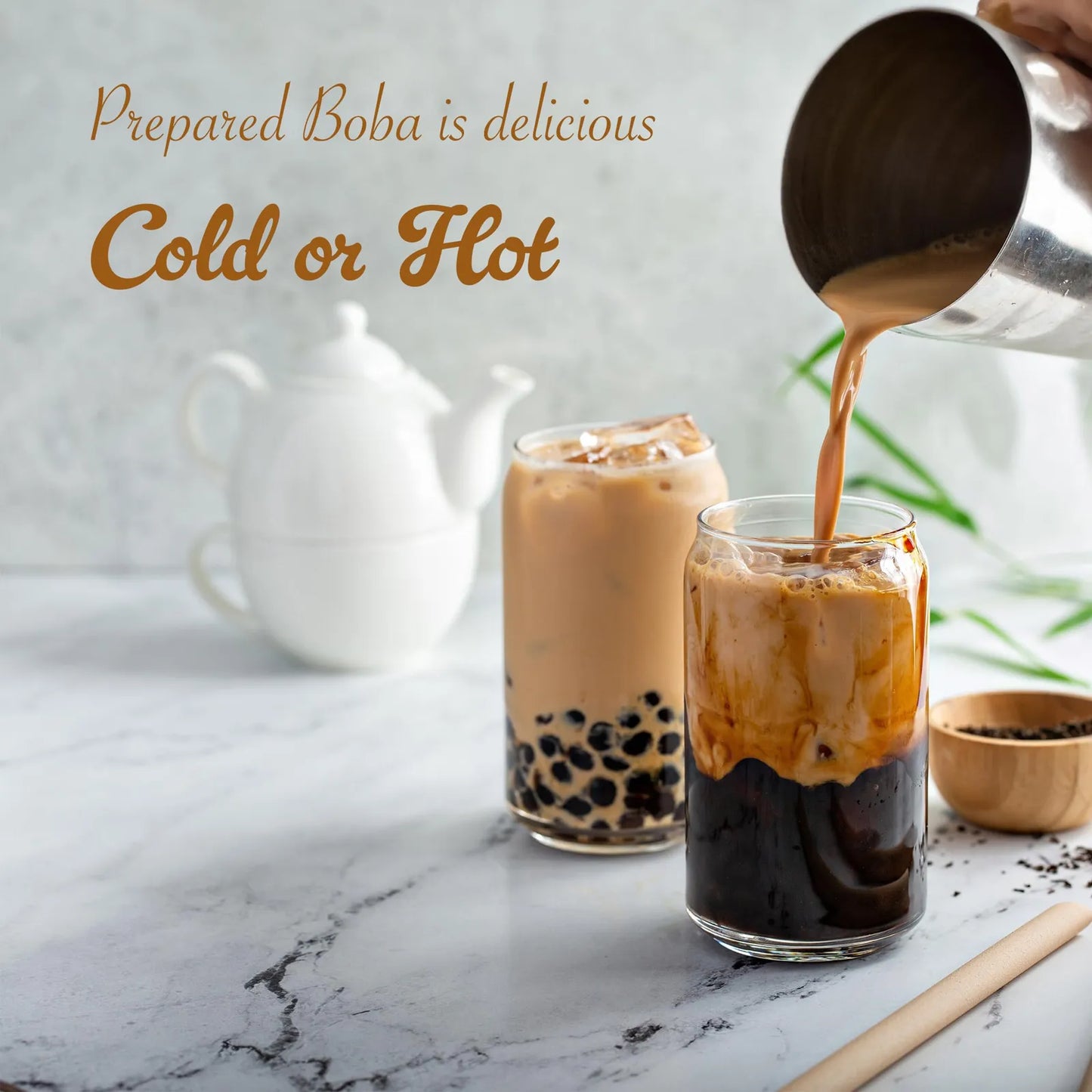 Perlas De Tapioca Negras Premium 400 G Para Postres Y Bebidas