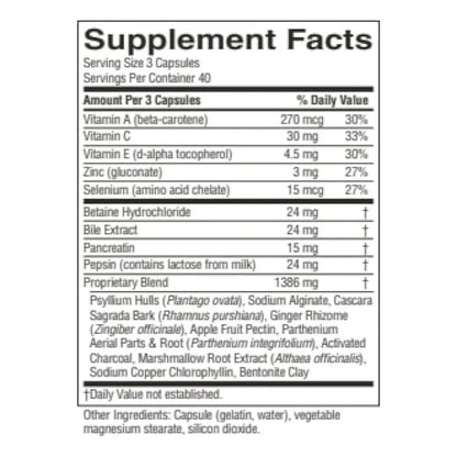 Natures Sunshine Desintoxicación Intestinal 120 Cápsulas Limpieza Colon Regular