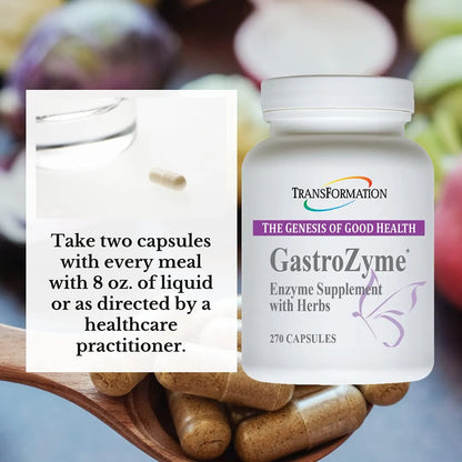 Suplemento GastroZyme Con Enzimas Y Hoja De Papaya Alivia Molestias Digestivas