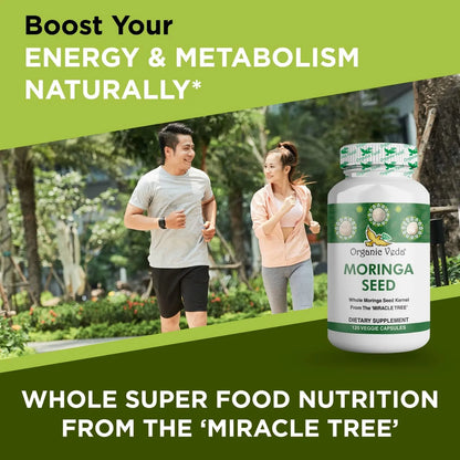 Capsulas De Moringa Organica 1000 Mg Energia Piel Radiante Digestión Saludable