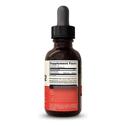 Vitamina B12 Sublingual Líquida Metilcobalamina 5000 Mcg Energía Y Memoria