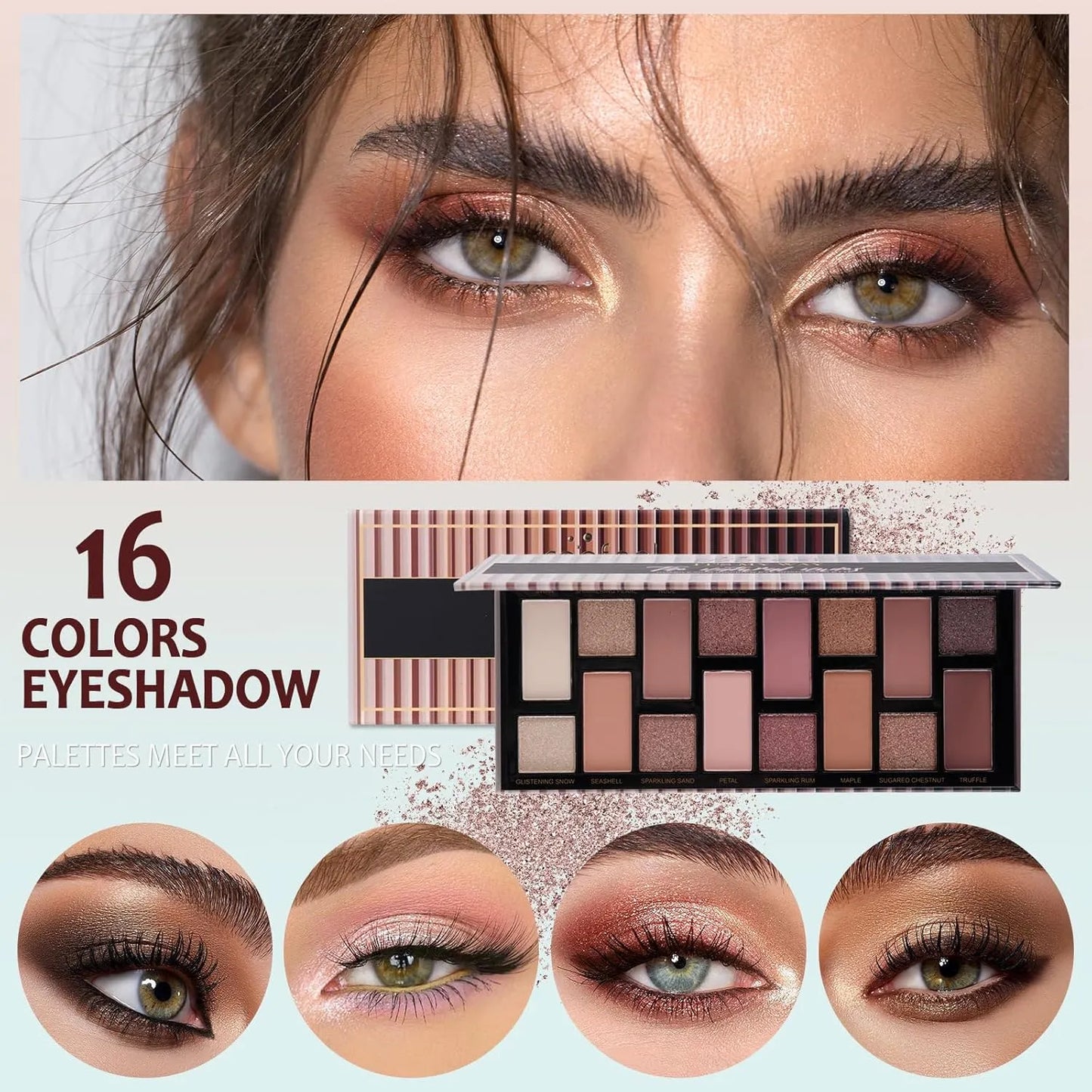 Kit Completo De Maquillaje 40 Sombras Labiales Y Brochas Regalo Ideal