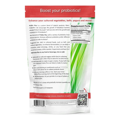 Prebio Plus Polvo Fibra Prebiótica Orgánica Mezcla Personalizada Suplemento Dietético 8 Oz