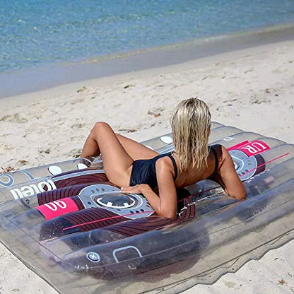 Flotador De Piscina Cinta Cassette Retro Loteli Divertido Y Resistente